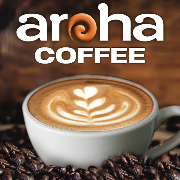 Aroha Coffee Beans are Roasted with Love, and are available in a range of flavours.