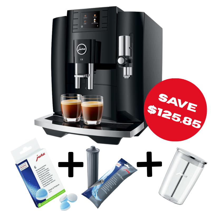 Jura E8 Coffee Machine + Starter Pack Bundle