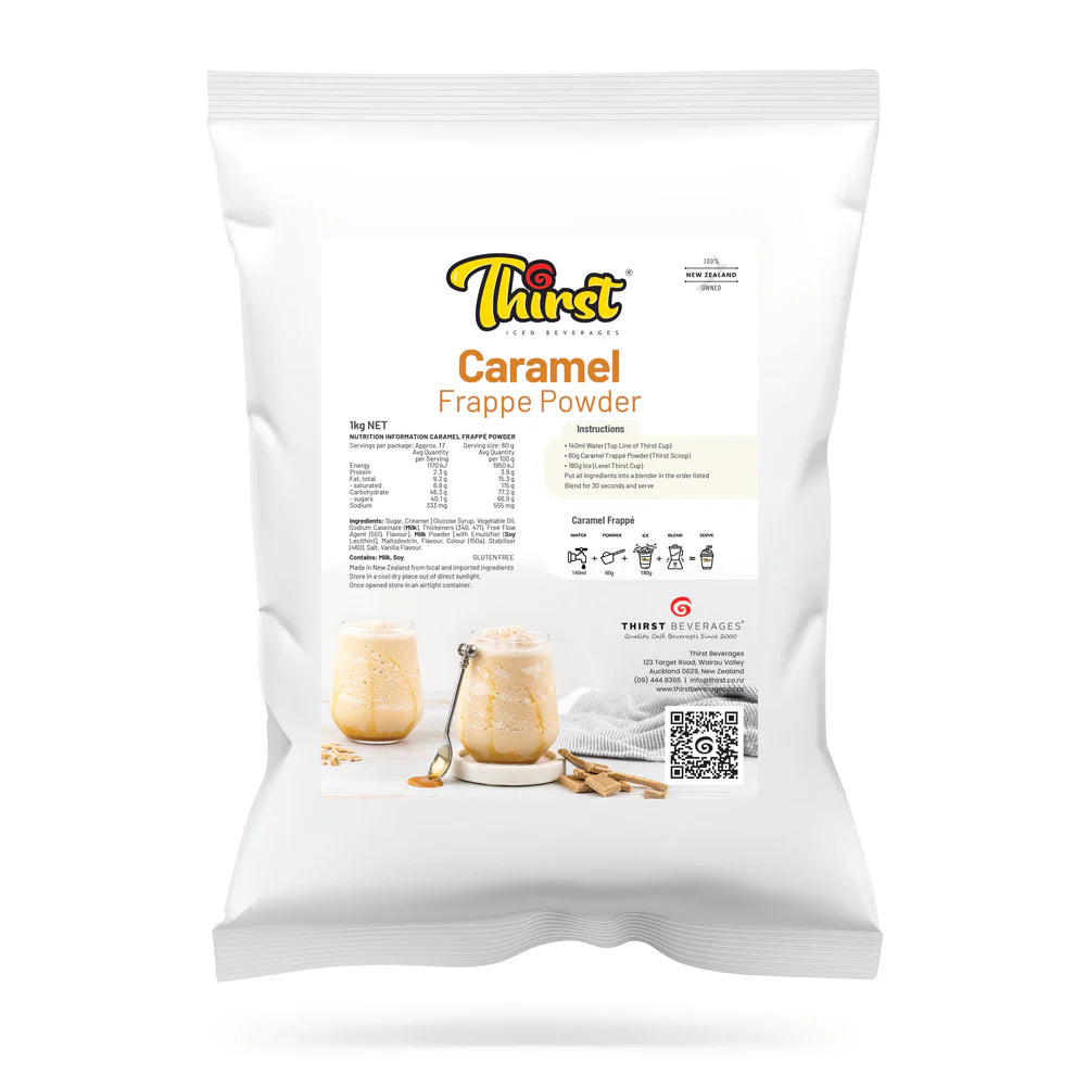 Caramel Frappe Powder 1kg for Cafes and Smoothie Bars NZ